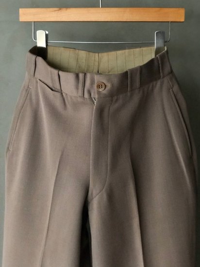 1950'sVintage Gabardine
Wool Trousers, Grayish-Beige Color