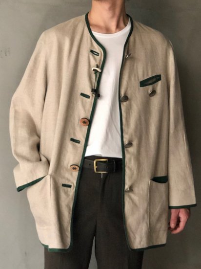 1980's Austlian Vintage
Tyrolean Linen Half Jacket