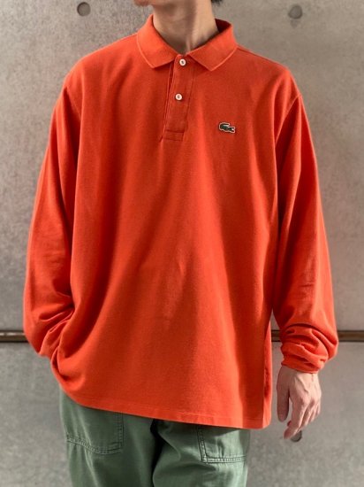 1990-00s Vintage LACOSTE Polo-shirt Orange 
size 7 (XXL) 