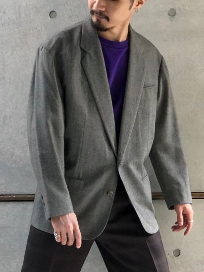 1980-90's Jean Paul-Gaultier
Wool Tailored Jacket (Retouched Drop-Shoulder)