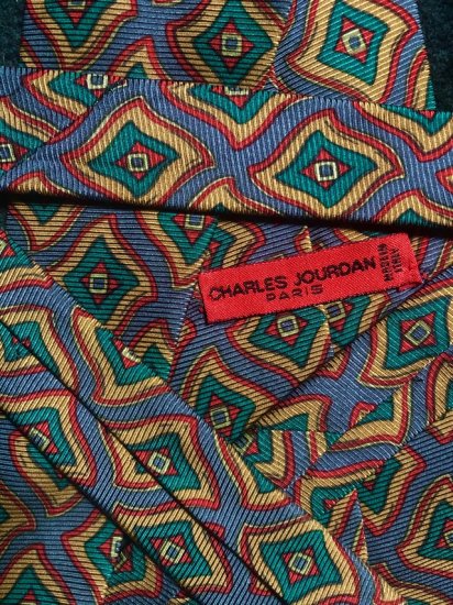 1990's CHARLES JOURDAN PARIS Silk Tie