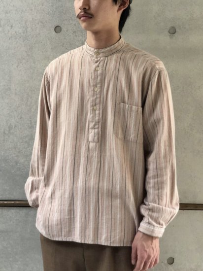 1970's French Vintage
Cotton Flannel Stripes Shirt