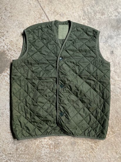 1990's Vintage British ARMY DEADSTOCK Quilting Vest / size 1 (Approx.S-M) 