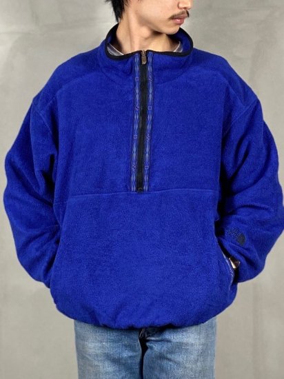 1990s Vintage THE NORTH FACE FIeece Pullover Jacket / Made in USA. / size XL 
