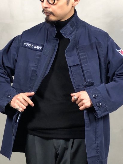 late90's-00's Royal Navy
ѹΩ Hi-neck Cotton Field Jacket