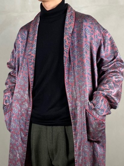 1980s Vintage Cotton & Rayon Gown Coat / size M 