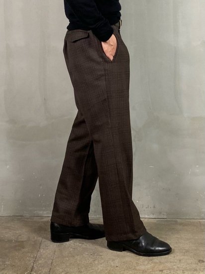 1980&#8211;90s Vintage Check Trousers 
size w 32inch 