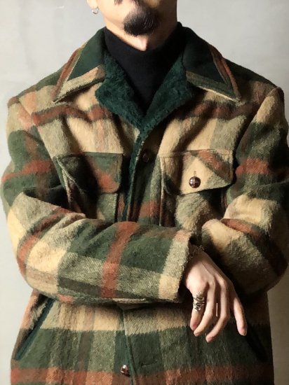1960's Vintage FoxKnapp
Shaggy Wool Melton Jacket