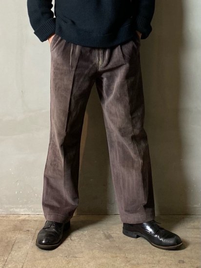 1980-90s Vintage francesco smalto paris Corduroy 2tucks Trousers