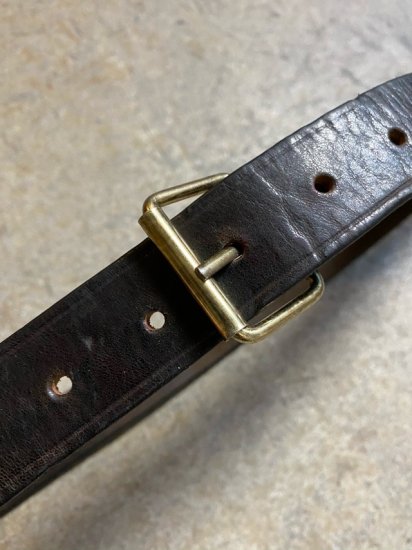 1940's Italian Military Vintage Leather Belt 