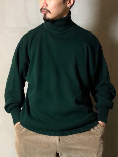 Vintage Turtle-Neck Sweater, 1980-90's OLD GAP
"VIRIDIAN Color"