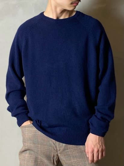 00s BrooksBrothers Wool Crew-neck Sweater NAVY Color"