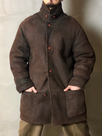1990's GANT Vintage Sheepskin,Mouton Halfcoat "Orange Buttons"