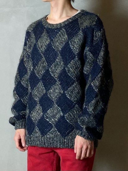 1980-90's Vintage Handmade Wool Knit Sweater 