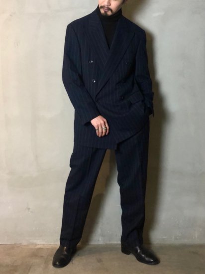 1990's HUGO BOSS Vintage Set-up, Double-Breasted JKT & Wide Tapared Trousers