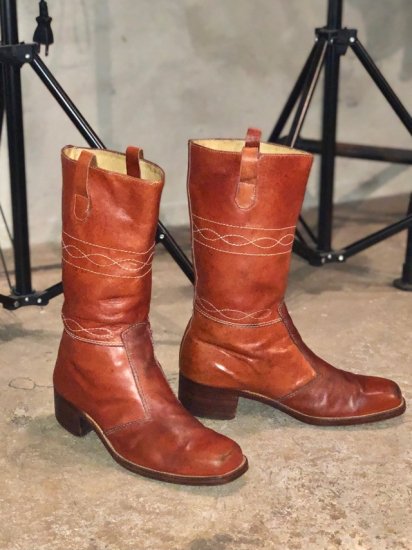 1980's Vintage Western Leather Boots