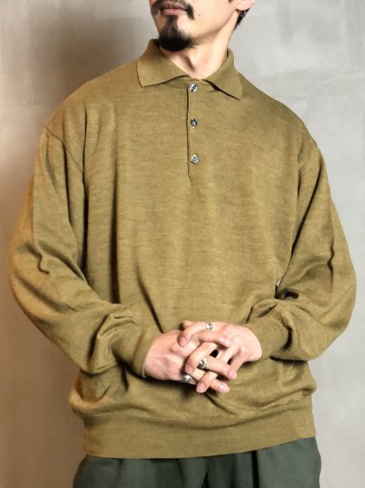 1990's Europe Vintage Knit Polo MUSTARD