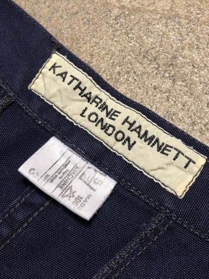 1990's KATHARINE HAMNETT LONDON Cotton Canvas Trousers / Made in England.