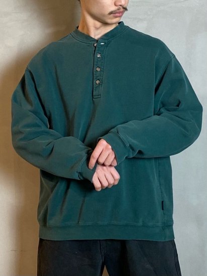 1990's Vintage L.L.Bean Henry-neck Sweat Shirt
