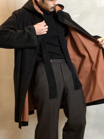 1980's HIROKO KOSHINO
Black Leather & Orange Wool, Wizard Parka ӳץ̥Хå