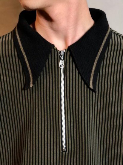 1980's JUN MEN ArchiveDesigned Knit Shirt / Half-zip
