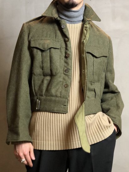 1965's British Military Vintage Wool Battle Dress Blouse
