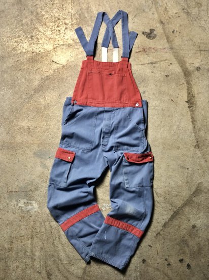 1970's Europe Vintage Switched Cotton Twill, Worker's Overall
