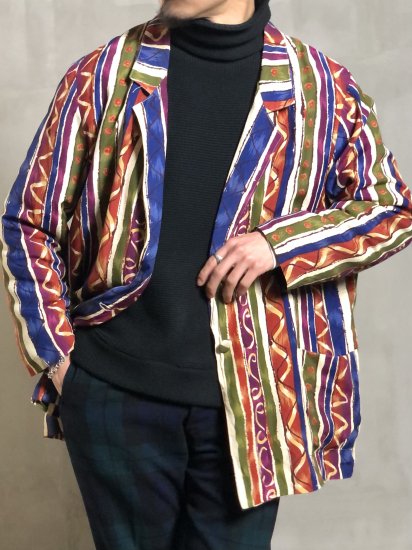1980's Vintage Printed Rayon Jacket