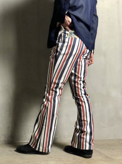 DEADSTOCK
1970's Stripes Flare Trousers
Vintage SEARS, PUT-ON SHOP