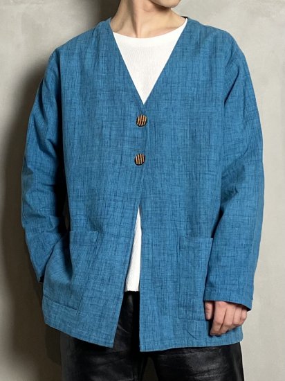 1990's German Vintage Cotton Collar-less Jacket 