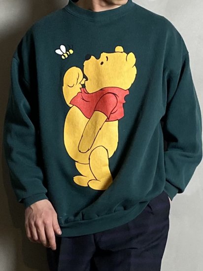 1980-90's Vintage Sweat Shirt, Rubber Printed "Pooh"