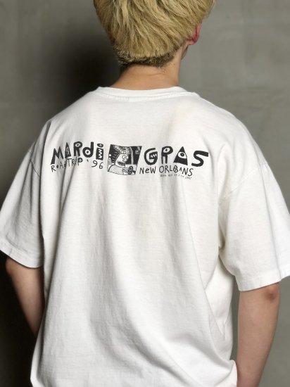 1996's Vintage Printed T-shirt BIG HED "ROAD TRIP 96' New Orleans Mardi  Gras" - Vintage & Archive