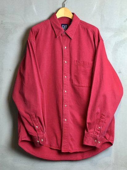 1990's Vintage GAP Cotton Twill Work Shirt "Made in HONG KONG"