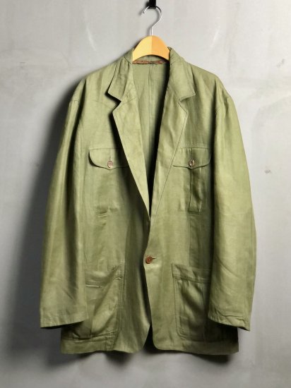 1980's Nazareno Gabrielli
Linen Tailored Safari Jacket