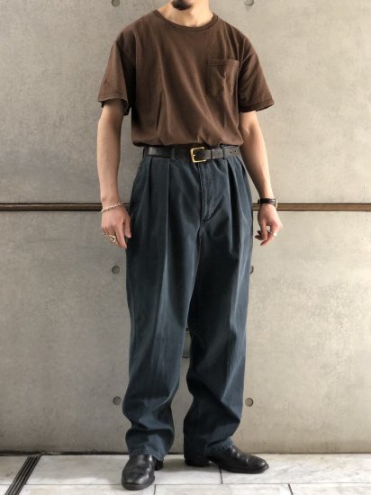 1990's Vintage RalphLauren POLO CHINO Label Trousers Fade-black color, Heavy Cotton Twill