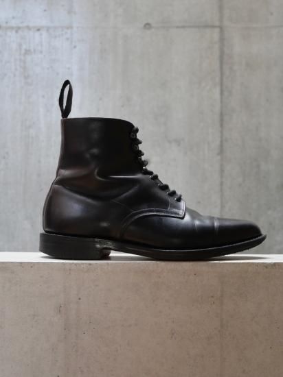 1980-90's JOHN SPENCER Vintage Leather Lace-up Boots BLACK 1980-90's JOHN SPENCER Vintage Leather Lace-up Boots BLACK