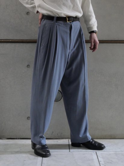 1980's Europe Vintage 2tucks Viscose Rayon Trousers