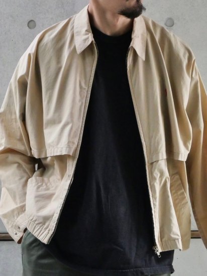 1990's Vintage RalphLauren
Cape-Sleeves Light Cotton Drizzler Jacket