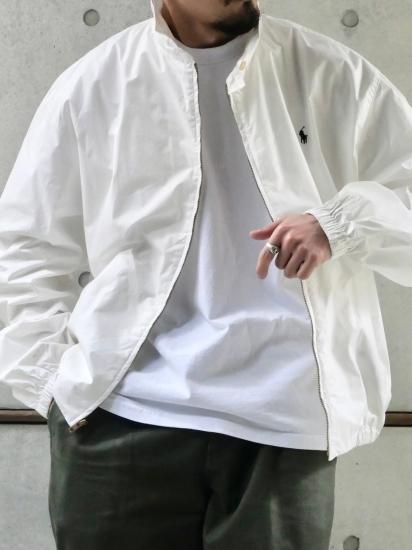 1980-90's DEADSTOCK Vintage RalphLauren White Cotton Drizzler Jacket