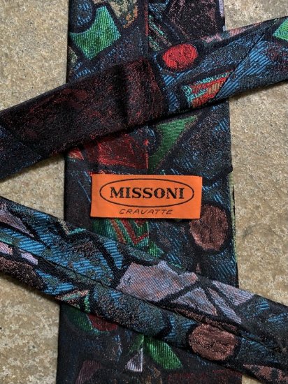 1980's Vintage MISSONI
Collection Label Silk Tie
