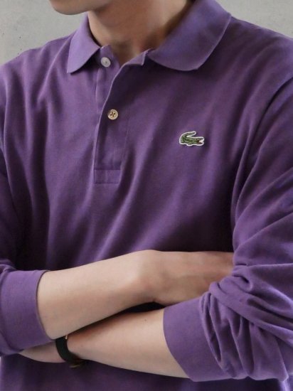 198090's LACOSTE
"Made in FRANCE" Vintage Polo Shirt Purple Color
