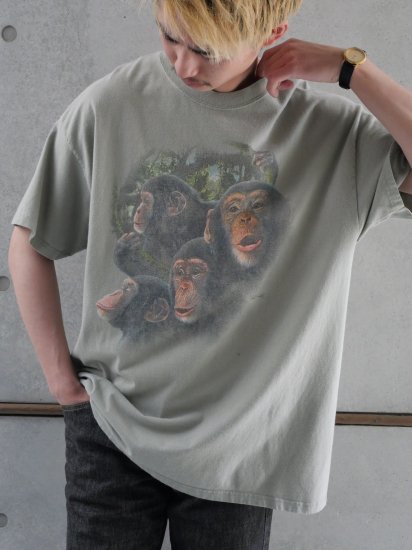 1990-00's Vintage Printed T-shirt CHIMPANZEE

