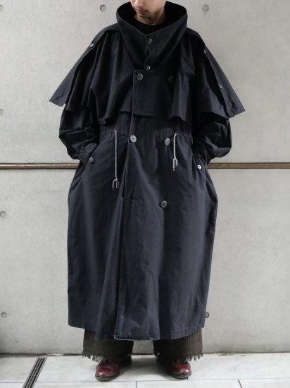 1980-90's Japanese Anonymous Vintage Cotton Broad Cloth OverCoat (with Cape)