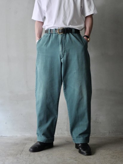 1950's Vintage BIGMAC
Cotton Drill Worker's Trousers, Fade Green