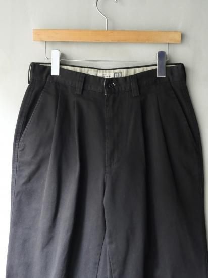 07's GAP Black Chino 2tucks Trousers - Vintage & Archive