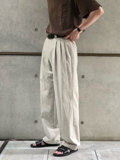 1980's Europe Vintage 2tucks Trousers / Made in SWITZERLAND.
