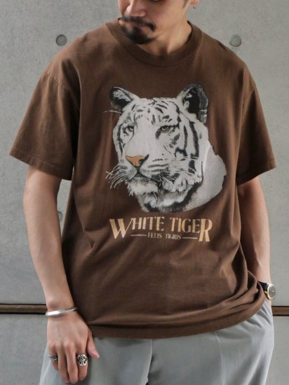 1990's Vintage Printed T-shirt WHITE TIGER