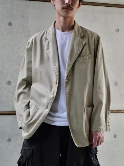 1980's Vintage RalphLauren
COTTON DRILL Cloth Tailored Work Jacket
/ Made in USA.