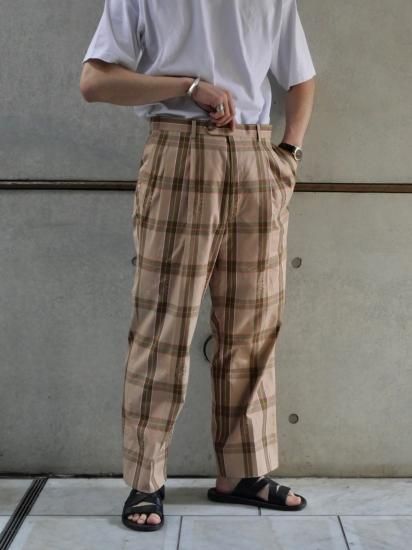 1980&#12316;90's Japanese GrandSlam
Vintage 2tucks Check Trousers