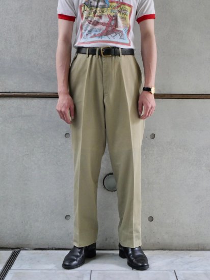 1990s Vintage "Loro Piana"
Chino Cloth Dress Trousers